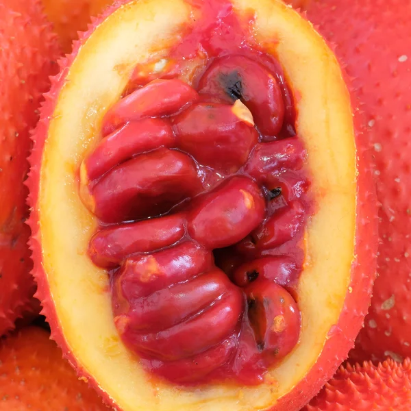 Gac fruit, Baby Jackfruit, Spiny Bitter Gourd, Sweet Grourd or C — Stock Photo, Image