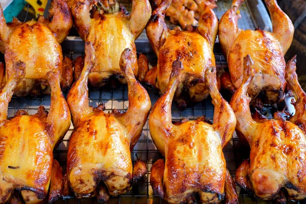 Stekt Kyckling Färsk Marknaden — Stockfoto