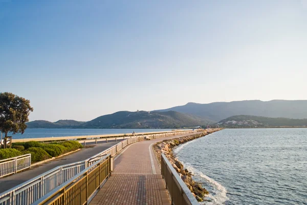 Route sur la lagune d'Orbetello — Photo