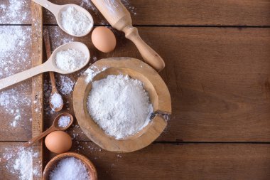 Tarif kitabı, yumurta, oklava için malzemeler pişirme