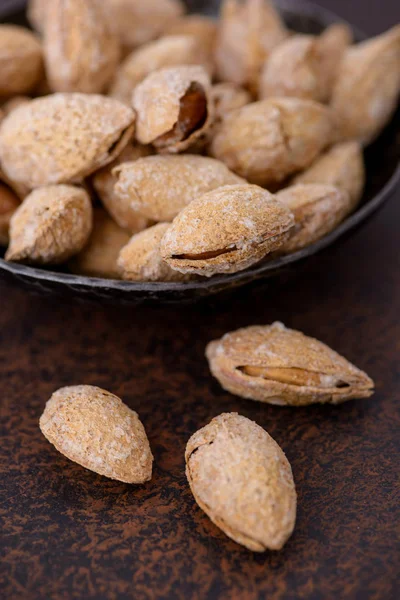 Close-up almonds nuts — Stock Photo, Image