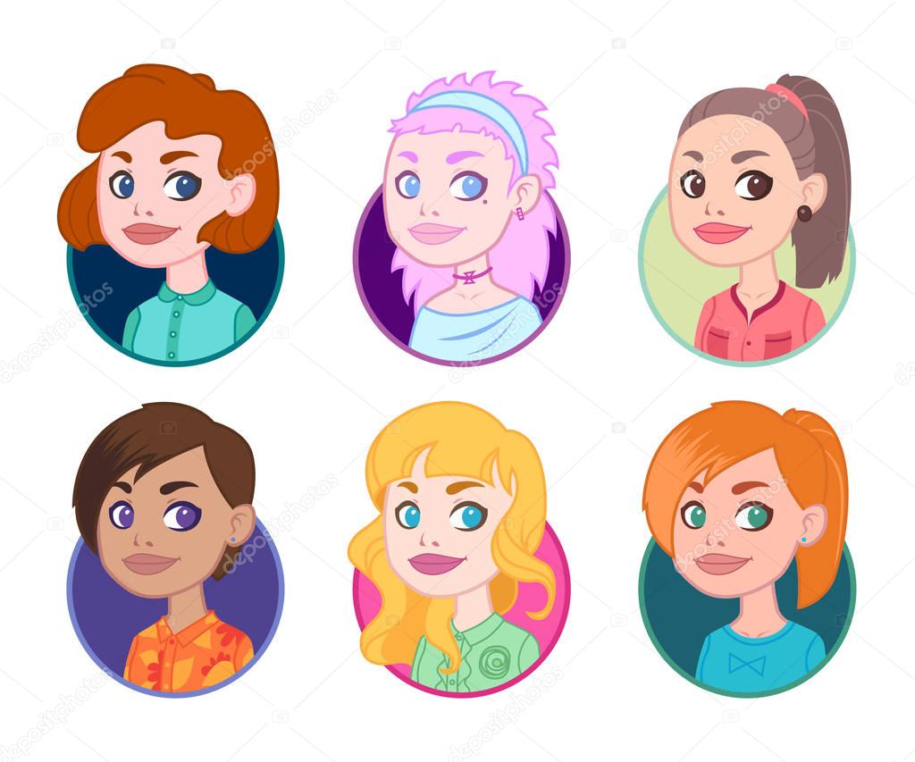 Styled girl avatars