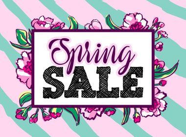 bahar indirimi afişi.