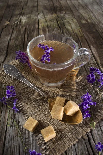 Tea with flowers Duranta repens — Stock Photo, Image