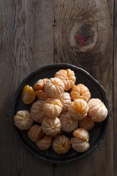 Küçük soyulmuş mandarin — Stok fotoğraf