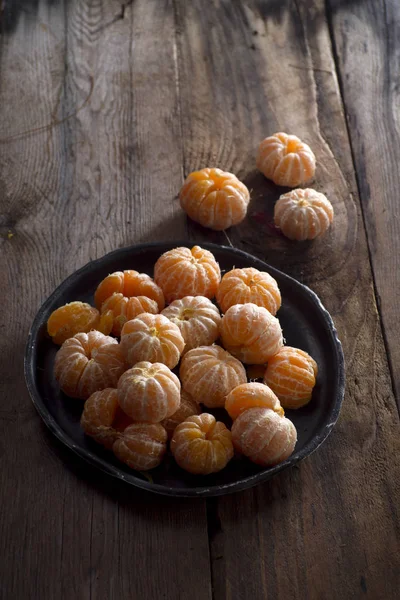 Small peeled mandarin — Stock Photo, Image