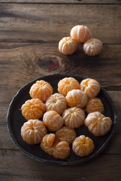 Small peeled mandarin — Stock Photo, Image