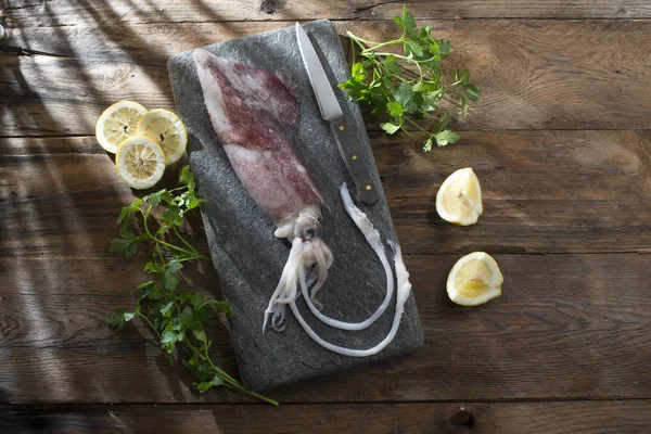 Fresh raw squid — Stock Photo, Image