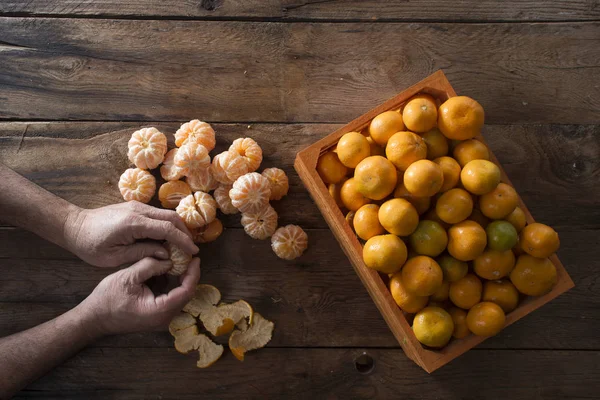Kış meyve Mandarin — Stok fotoğraf