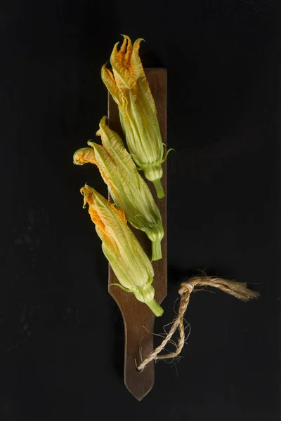 La flor de calabaza amarilla — Foto de Stock