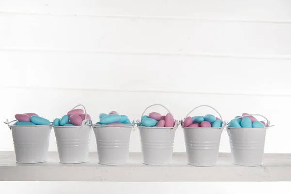 Caramelle di colore blu e rosa — Foto Stock