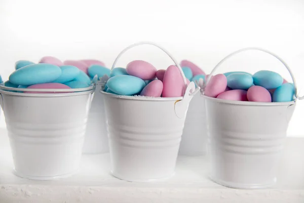 Blue and pink colored candy — Stock Photo, Image