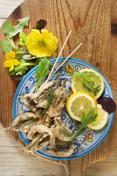 Fry of blue fish — Stock Photo, Image