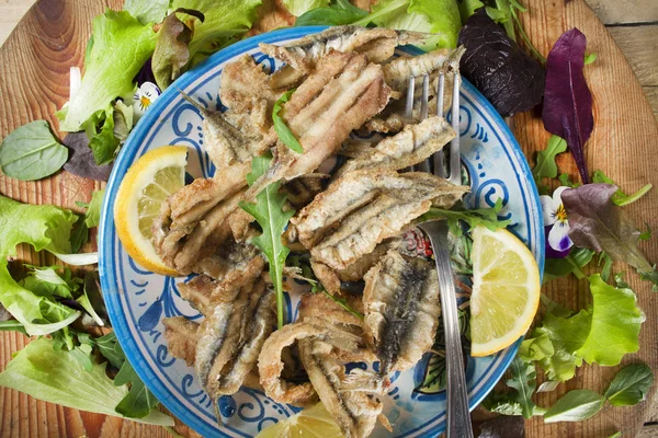 Fry of blue fish — Stock Photo, Image