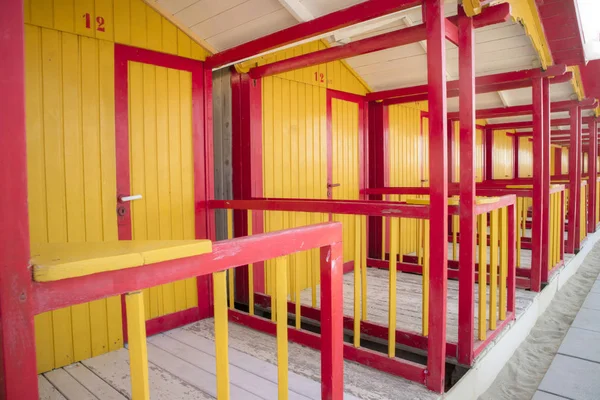 The colorful cabins of Versilia — Stock Photo, Image