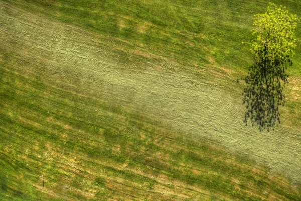 Вид на поле для гольфа сверху — стоковое фото