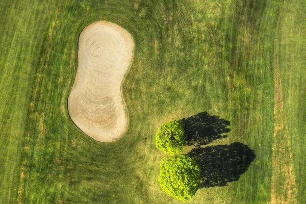 Golf pemandangan lapangan dari atas — Foto Stok Gratis