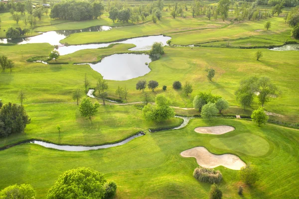 Top view of a golf course