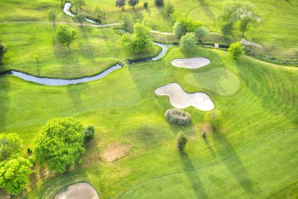 Vista superior de un campo de golf —  Fotos de Stock