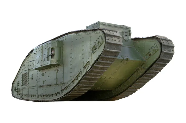 Tanque Mark V británico aislado sobre fondo blanco — Foto de Stock