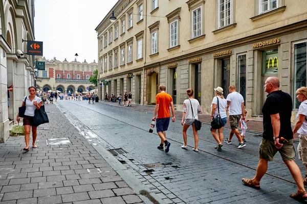 Krakkó, utazás, turizmus, nyár, ingyenes séta — Stock Fotó