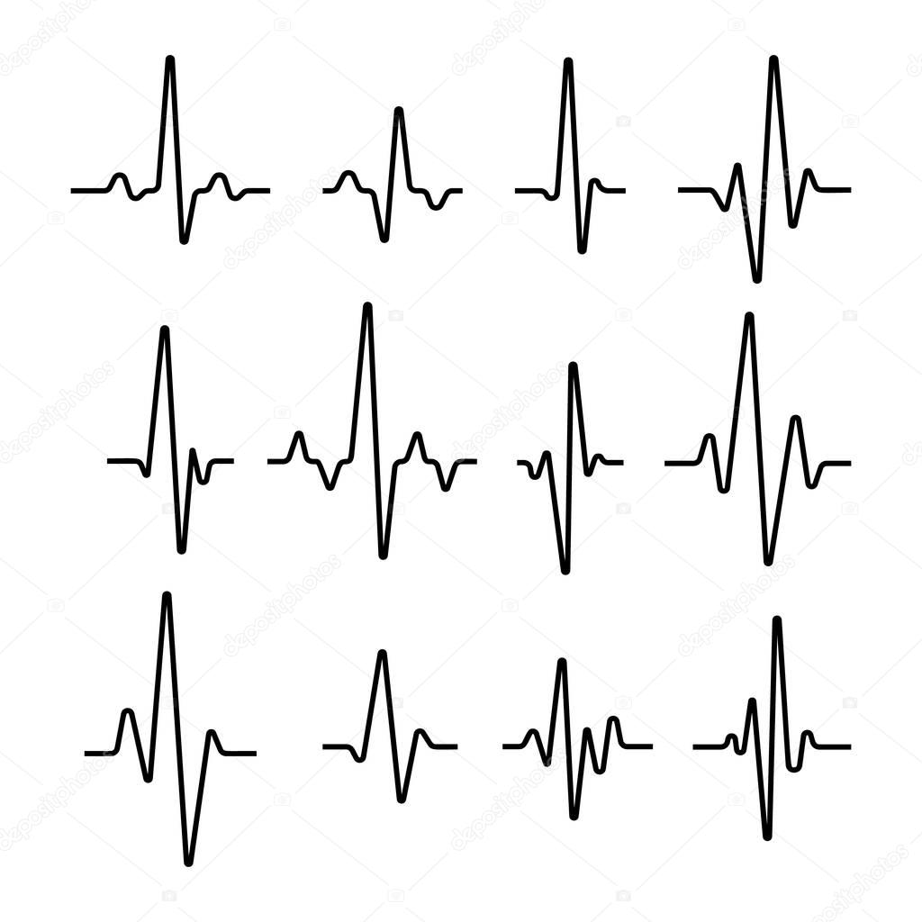Set of sinusoidal pulse lines