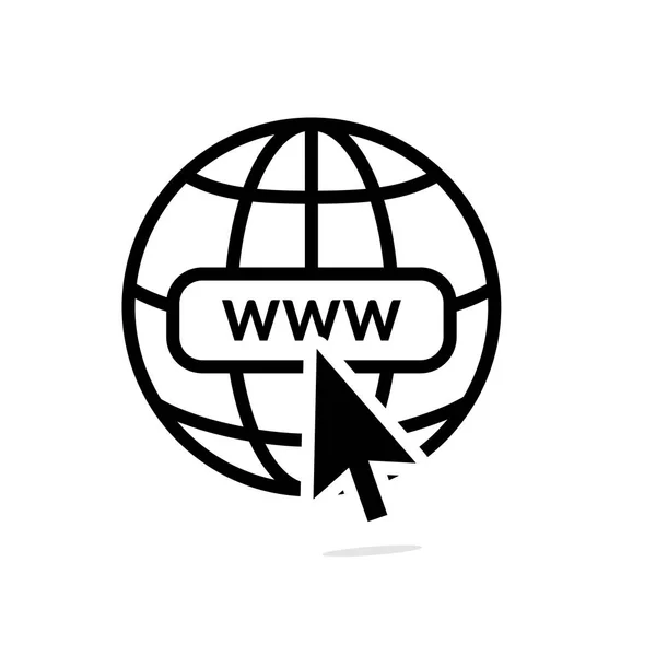 Ikona internet www — Wektor stockowy