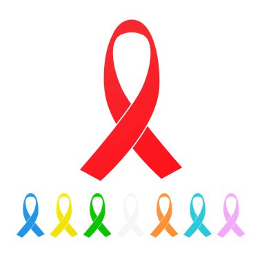 Düz farkındalık simgeler