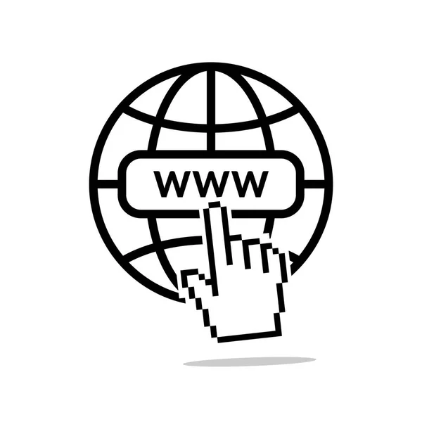 Ikona ilustracja internet — Wektor stockowy
