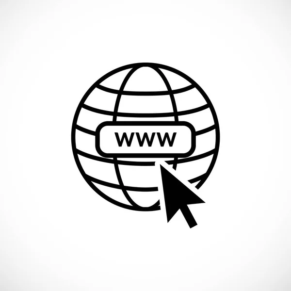 Ikona internet www — Wektor stockowy