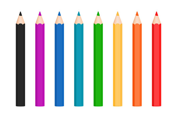 Rainbow color pencils