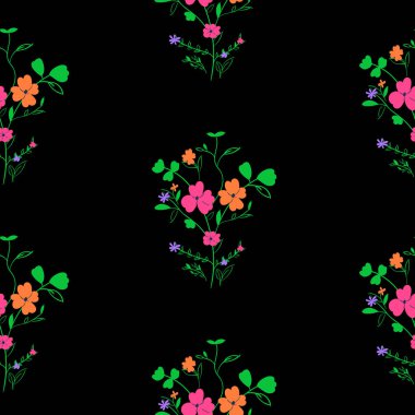 Parlak sorunsuz bahar çiçek desenli