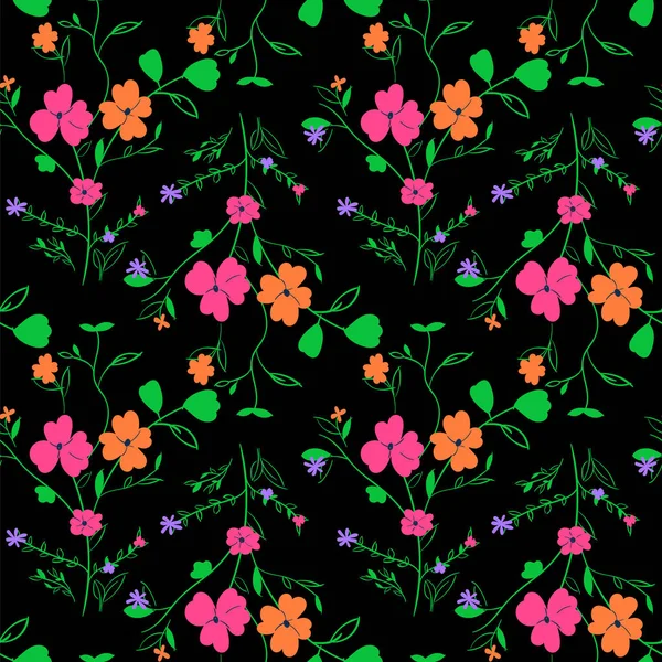 Nahtloses florales Textilmuster — Stockvektor