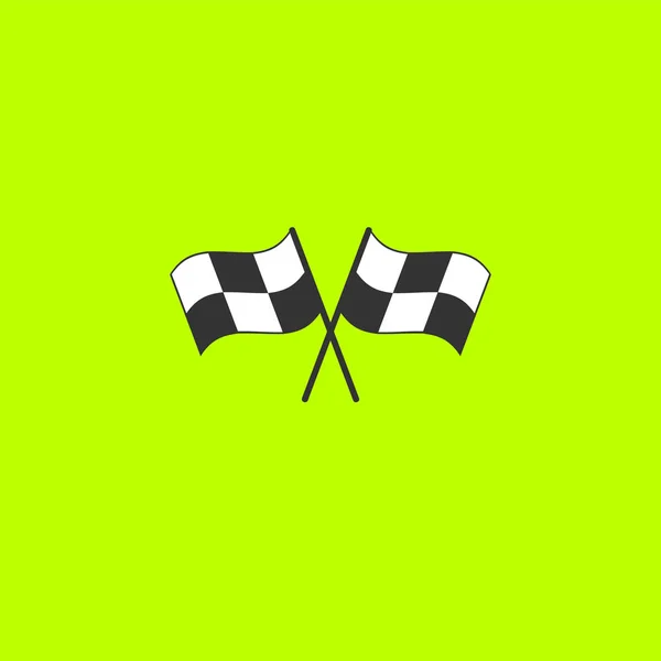 Croisement de drapeaux à carreaux — Image vectorielle