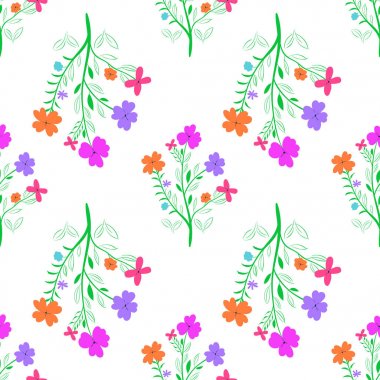 Sorunsuz çiçekli arka plan tasarımı için