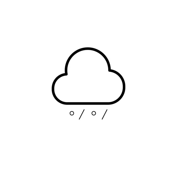 Eenvoudige cloud, regen en sneeuw pictogram — Stockvector