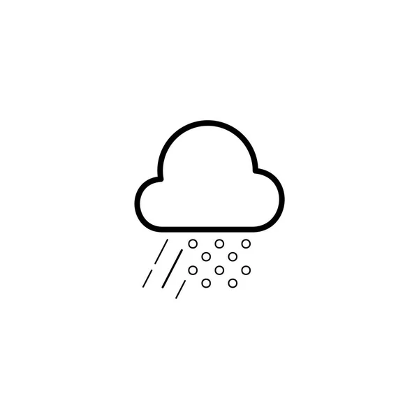 Nuvola semplice, pioggia forte e icona della neve — Vettoriale Stock