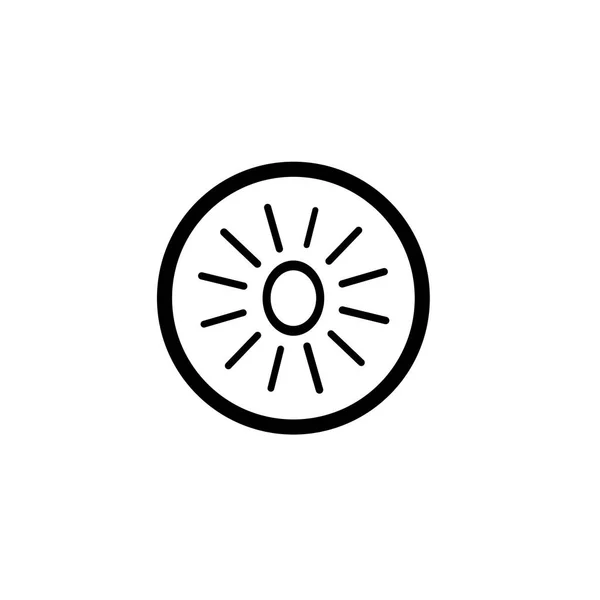 Simple sliced kiwi icon — Stock Vector