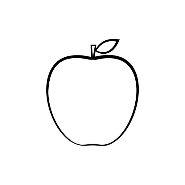 Egyszerű apple sor ikon — Stock Vector
