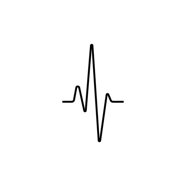 Simple ligne de signal sinusoïdal tremblement de terre — Image vectorielle