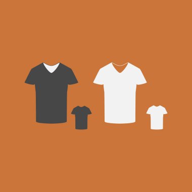 Siyah ve beyaz gömlek simgeler