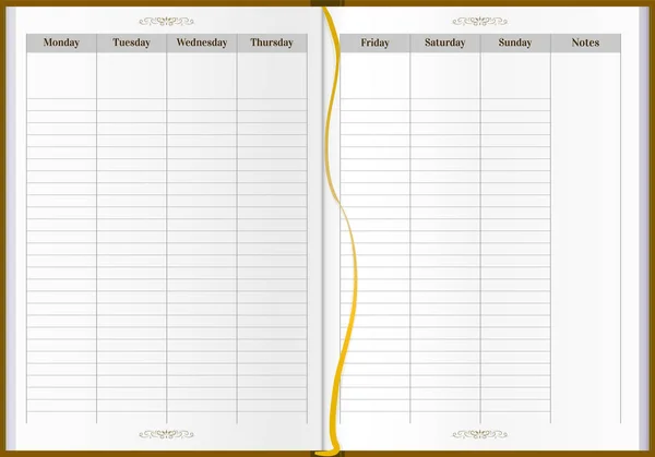 Illustrazione del business scheduler — Vettoriale Stock