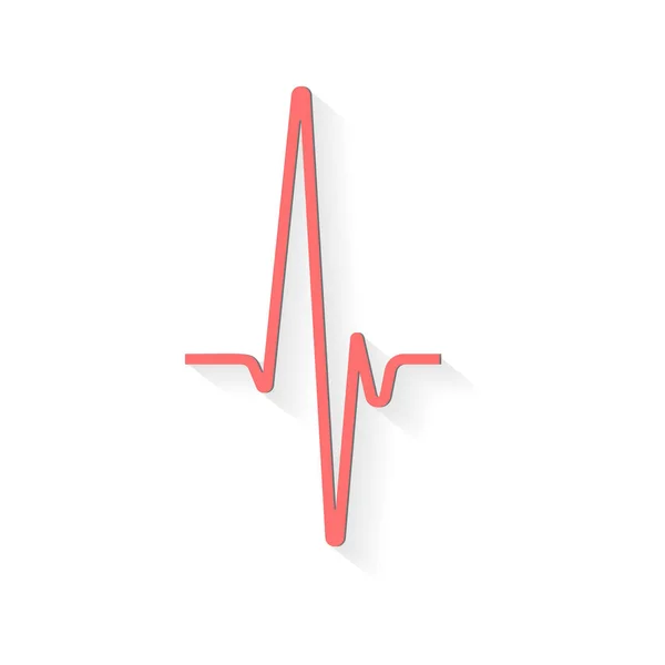 Röd puls linje illustration — Stock vektor