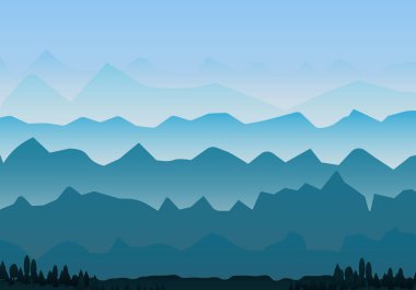 sisli dağlar peyzaj