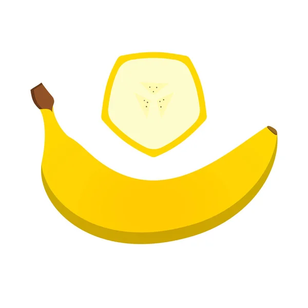 Ikon pisang matang - Stok Vektor