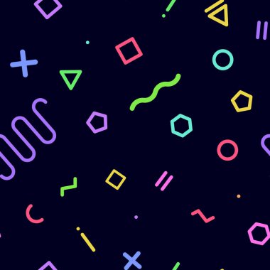 Basit memphis tarzı tasarım