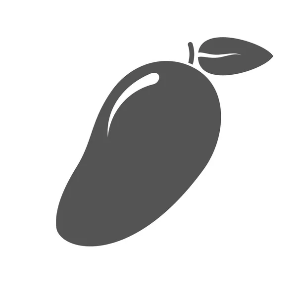 Icône silhouette mangue — Image vectorielle