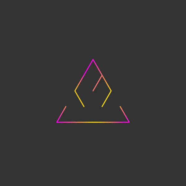 Obrázek ikony trojúhelníkový bludiště — Stockový vektor