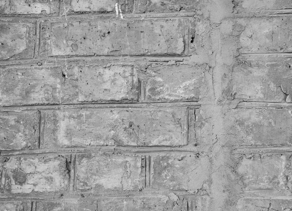 Zwart-witte bakstenen muur textuur — Stockfoto