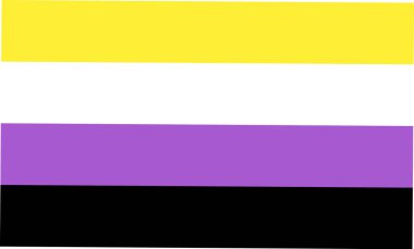 İkili olmayan gurur bayrağı - Lgbt toplumunun cinsel azınlığından biri